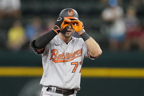 Oct 8, 2023 · BALTIMORE (AP) — Game 1 of the AL Division Series between the Baltimore Orioles and Texas Rangers has started after a rain delay of 1 hour, 13 minutes on Saturday. The game was scheduled to ...